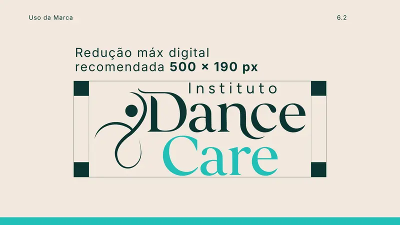 Página do manual — regra de redução mínima e área de proteção da logo