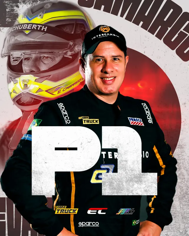 Card de resultado 'P2' do piloto Evandro Camargo