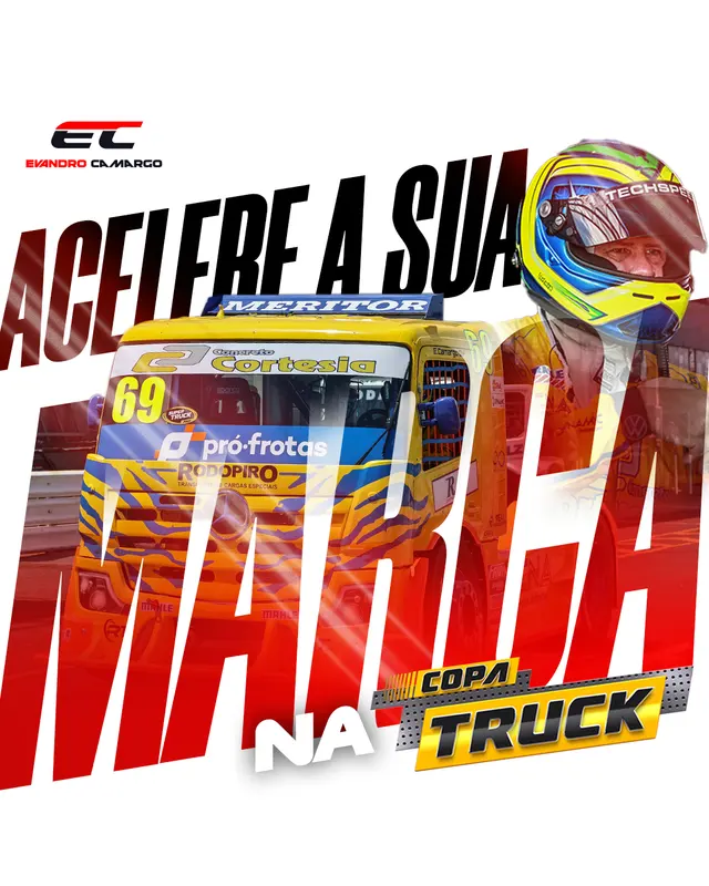 Peça de prospecção de patrocínio 'Acelere sua marca na Copa Truck'
