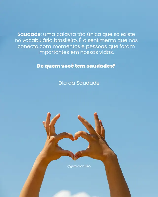 Card de Dia da Saudade