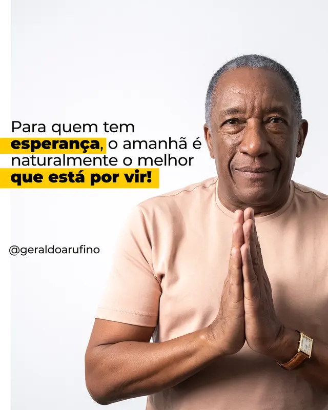 Card 'Para quem tem esperança, o amanhã é naturalmente o melhor que está por vir'