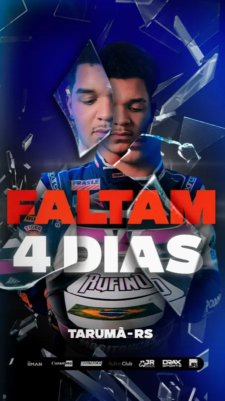 Countdown 'faltam 4 dias' — etapa de Tarumã (RS)