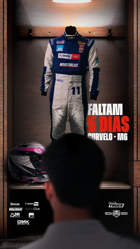 Countdown 'faltam 5 dias' do piloto Leo Rufino