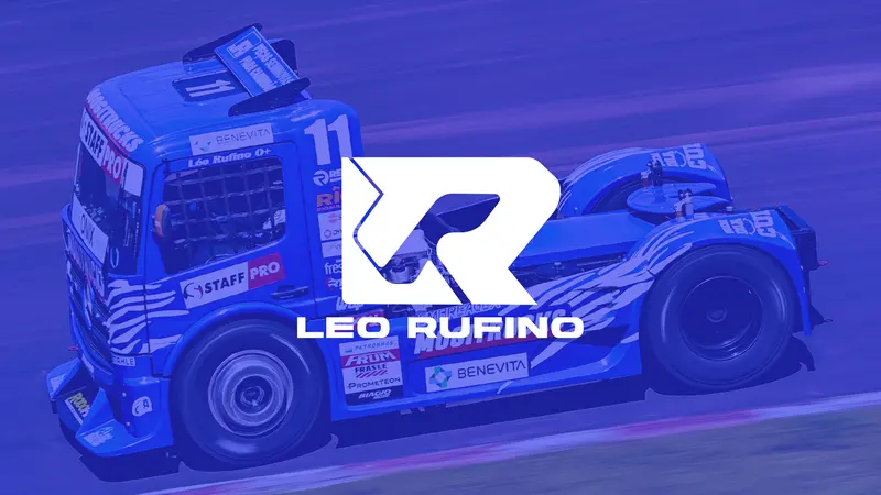 Identidade Leo Rufino aplicada ao caminhão de corrida